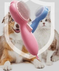 Smarge | Hondenborstel | Kattenborstel | Blauw | Zelfreinigend | Dierenborstel | Met Pluis Verwijderaar | Kattenkam | Hondenkam | Kattenhaar Verwijderaar | Lang/kortharig | Huisdieren -Hondenartikelen Serie Winkel 1010x1200 1