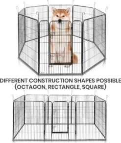 MaxxPet Puppyren - Hondenbench - Hondenren- Puppyren Met 8 Kennelpanelen - Staal -80 X 100 Cm Ø 210 Cm -Hondenartikelen Serie Winkel 1020x1200 6