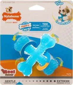 Nylabone Flexi Voor Honden Puppy Teething X Bone Beef Tot 11 Kg -Hondenartikelen Serie Winkel 1025x1200 2