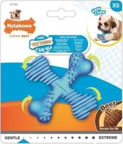 Nylabone Flexi Voor Honden Puppy Teething X Bone Beef Tot 11 Kg -Hondenartikelen Serie Winkel 1028x1200 6