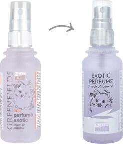 Hondenparfum Spray In 4 Geuren - Greenfields - Alchoholvrije En PH Neutrale Formule Tegen Onaangename Geurtjes - 50ml - Exotic -Hondenartikelen Serie Winkel 1030x1200 1