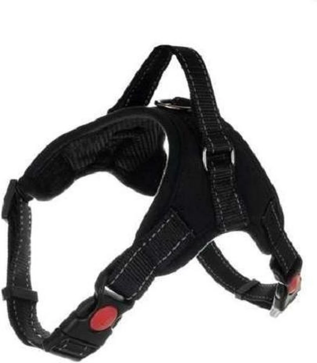 Merkloos Hondentuigje - Anti-Trek Tuig - Hondenharnas - Zwart - Maat M 3 Merkloos Hondentuigje - Anti-Trek Tuig - Hondenharnas - Zwart - Maat M