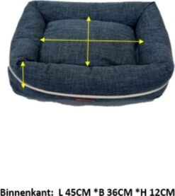 I-CiGO Homy Luxe - Hondenmand - In-kussen Dubbelzijdig Gebruik 70x60xH14cm/Blauw -Hondenartikelen Serie Winkel 1070x1200 1