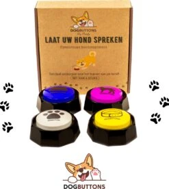 Dogbuttons® – PETIFY PREMIUM Praatknoppen –4 Stuks - Praatknop – Hond – Opneembare Knoppen – Hond Praten – Hondentraining – Praatknoppen – Dog Button – Hondenknop – Huisdier – Honden Speelgoed Intelligentie – Praten Met Hond – Laat Uw Hond Spreken! -Hondenartikelen Serie Winkel 1075x1200 10