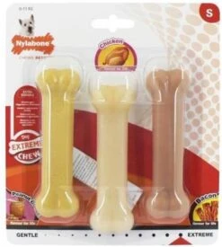 Nylabone - Extreme Triopack Kauwbotten Met Smaken Pindakaas, Kip En Bacon - Small -Hondenartikelen Serie Winkel 1079x1200 3