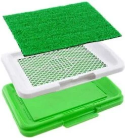 Hondentoilet Kunstgras - 3 Laags - 46 X 33 X 6cm - Puppy Pads - Zindelijkheidstraining Hond - Training Pads Puppy - Hondenmat -Hondenartikelen Serie Winkel 1081x1200