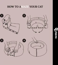 District 70 MAZE 3-in-1 Opvouwbare Kartonnen Kattenmand - Inclusief Catnip Balletje - Voor Slapen, Spelen En Krabben! -Hondenartikelen Serie Winkel 1083x1200