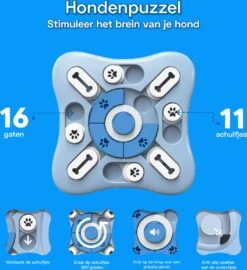 Honden Speelgoed Intelligentie – Hondenpuzzel - Interactieve Training – Voorkomt Verveling – 16 Vakjes – 11 Verplaatsbare Schuifjes - Denkspelletjes Voor Honden - Anti Schrokbak Hond – LumifyMe -Hondenartikelen Serie Winkel 1098x1200 10