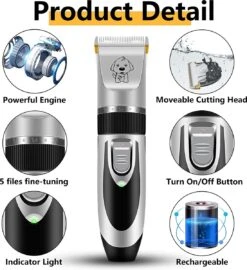 Merkloos Hondentondeuse, Hundeschermaschine / Dog Clippers - Dierenhaartrimmer, Hondentondeuse Kit Hond Verzorging 11 Merkloos Hondentondeuse, Hundeschermaschine / Dog Clippers - Dierenhaartrimmer, Hondentondeuse Kit Hond Verzorging -Hondenartikelen Serie Winkel 1098x1200 3