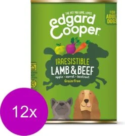 Edgard & Cooper Lam & Rund Blik - Voor Volwassen Honden - Hondenvoer - 12 X 400g -Hondenartikelen Serie Winkel 1101x1200