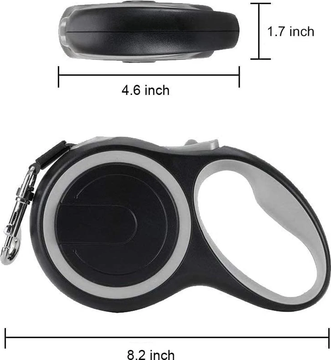 IGOODS - Uitlaatriem - Honden Riem - Katten Riem - Uitlaatriem Voor Dieren Rollijn - Hondenriem - 5 Meter Lang - Grijs 12 IGOODS - Uitlaatriem - Honden Riem - Katten Riem - Uitlaatriem Voor Dieren Rollijn - Hondenriem - 5 Meter Lang - Grijs - Afbeelding 10