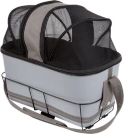 Zoofari Fiets Hondenmand - Max. Belasting: 6 Kg - Met Geïntegreerd Signaaltoon - Ca. 47 X 29 X 45 Cm (l X B X H) - Stevig Metalen Frame Voor Montage Op De Bagagedrager - Met Zijdelingse Gaasafdekkingen Voor Een Goede Luchtcirculatie - Uitneembare Tas -Hondenartikelen Serie Winkel 1107x1200 1