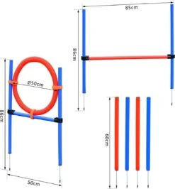 Merkloos Honden Agility Set - 23-delig - Agility Voor De Hond - Agility - Honden Parcours - Honden Training - Rood/Blauw -Hondenartikelen Serie Winkel 1114x1200 3