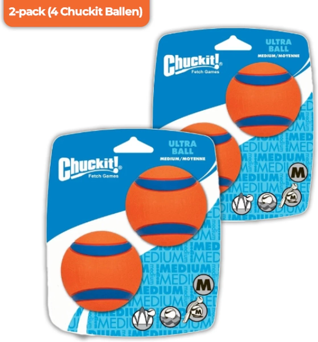 Chuckit! Ultra Ball M – Honden Speelgoed – Hondenbal– Drijft Op Water – Stuitert – Veilig Voor Gebit – Honden Bal – Ideaal Met De Ballenwerper – Ø 6cm – Oranje/Blauw – Hondenspeeltjes– 4-Pack 3 Chuckit! Ultra Ball M – Honden Speelgoed – Hondenbal– Drijft Op Water – Stuitert – Veilig Voor Gebit – Honden Bal – Ideaal Met De Ballenwerper – Ø 6cm – Oranje/Blauw – Hondenspeeltjes– 4-Pack
