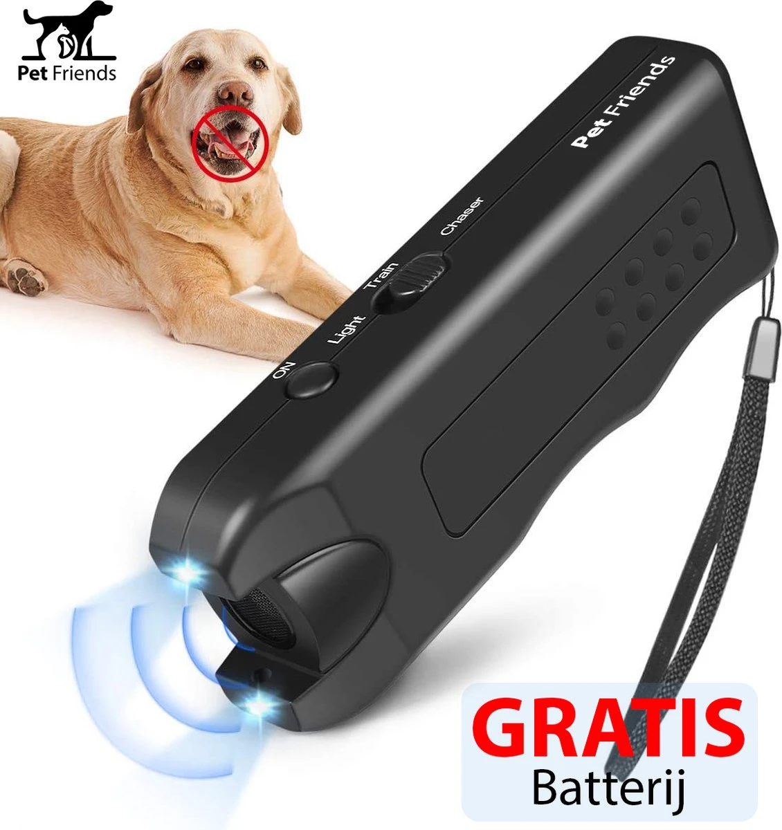 PetFriends Diervriendelijk Ultrasoon Anti Blaf Apparaat Voor Honden - Zonder Schok - Anti Blafband Alternatief - Incl. Batterij 3 PetFriends Diervriendelijk Ultrasoon Anti Blaf Apparaat Voor Honden - Zonder Schok - Anti Blafband Alternatief - Incl. Batterij