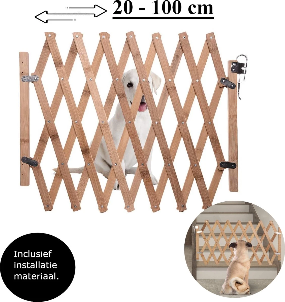 Houten Traphekje Harmonica | Traphekje Hond & Huisdieren | Extra Stevig | Inklapbaar | Met Klembevestiging | Deurhek Accordeon | Deurhekje | Hondenhek | Huisdier Hekje | Traphekje Houten 3 Houten Traphekje Harmonica | Traphekje Hond & Huisdieren | Extra Stevig | Inklapbaar | Met Klembevestiging | Deurhek Accordeon | Deurhekje | Hondenhek | Huisdier Hekje | Traphekje Houten