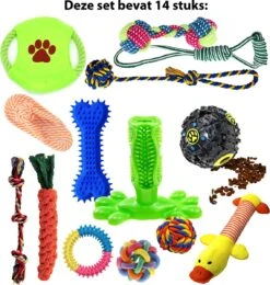 Filo Honden Speelgoed Set 14 Stuks - Hondenspeeltjes Knuffel - Hondenbal - Flostouw - Bot - Frisbee - Hondentouw - Hondenspeelgoed Intelligentie - Kauwspeelgoed Hond En Puppy - Bijtspeelgoed Hondenknuffel - Hondenspeeltje Met Piep -Hondenartikelen Serie Winkel 1142x1200 7
