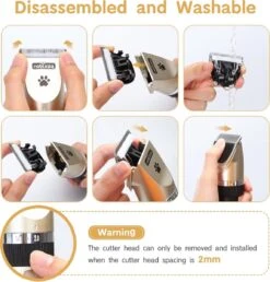 Nobleza Dieren Tondeuse Set - 4 Opzetkammen - Draadloos - Voor Huisdieren Katten & Honden -Hondenartikelen Serie Winkel 1147x1200 3