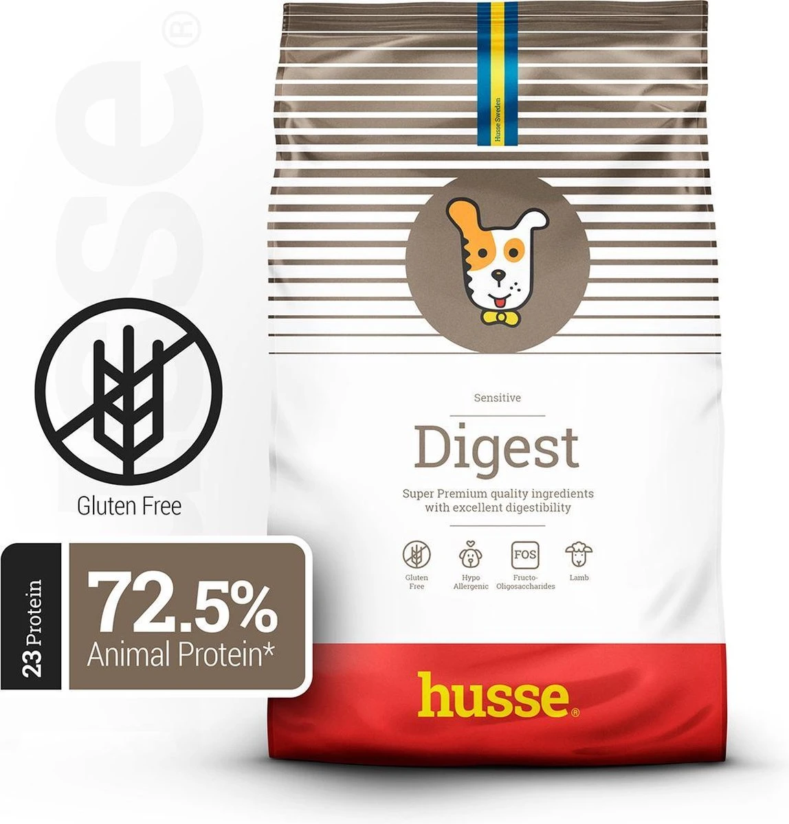 Husse Lam En Rijst - Hypoallergene Hondenbrokken - Hondenvoer - 2 Kg