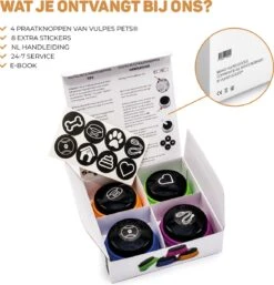 Vulpes Pets® PRO Praatknop Voor Honden - Dogbuttons - Laat Uw Huisdier Spreken - Hondenspeelgoed - Honden Training - Incl. E-Book & Trainingsstickers 17 Vulpes Pets® PRO Praatknop Voor Honden - Dogbuttons - Laat Uw Huisdier Spreken - Hondenspeelgoed - Honden Training - Incl. E-Book & Trainingsstickers -Hondenartikelen Serie Winkel 1153x1200 12