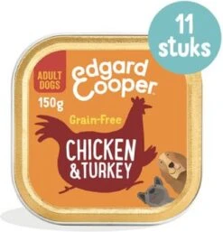 Merkloos 11x Edgard & Cooper Kuipje Vers Vlees Hondenvoer Kip - Kalkoen 150 Gr -Hondenartikelen Serie Winkel 1155x1200