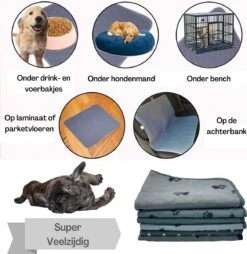 Sharon B - Puppy Training Pad - Plasmat - Beige Met Botjesprint - 80x90 Cm - Hondentoilet - Herbruikbaar - Wasbaar -Hondenartikelen Serie Winkel 1167x1200 7