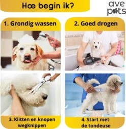 AVE Pets® Volledige Hondentondeuse Set Met Display - Draadloos Tondeuse - Scheerapparaat Voor Je Hond Of Kat - Huisdier Trimmer - Dierentondeuse - Dieren Verzorging -Hondenartikelen Serie Winkel 1171x1200 8