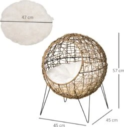 PawHut Kattenhuis Met Metalen Frame D30-442 -Hondenartikelen Serie Winkel 1173x1200 4