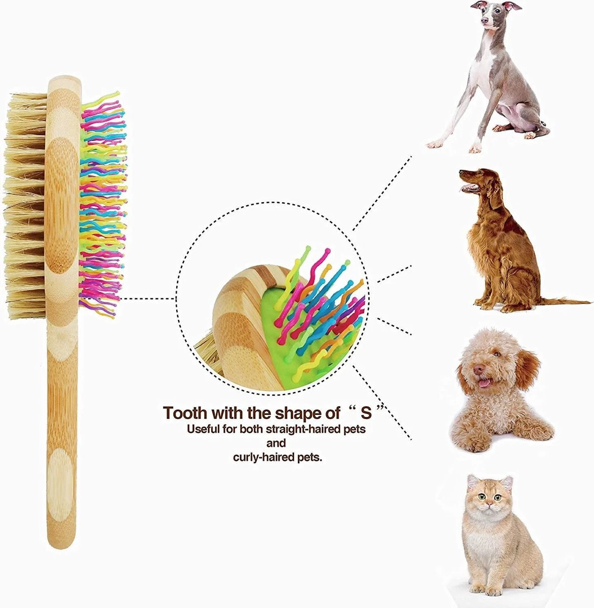 Betty's Dog Brush - Hondenborstel - Voor Elke Vacht Geschikt - Voor Glanzende Vacht - Ontklit En Verzorgt De Vacht 3 Betty's Dog Brush - Hondenborstel - Voor Elke Vacht Geschikt - Voor Glanzende Vacht - Ontklit En Verzorgt De Vacht