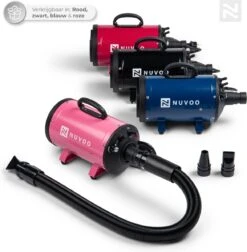 Nuvoo Professionele Hondenföhn / Waterblazer / Hondenborstel Met 3 Opzetstukken - Verstelbare Vermogen Tot 2200W - Warme / Koude Stand - Roze -Hondenartikelen Serie Winkel 1174x1200 8