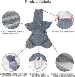 Super Absorberende Honden Badjas Grijs Maat L 14 Super Absorberende Honden Badjas Grijs Maat L -Hondenartikelen Serie Winkel 1178x1200 3