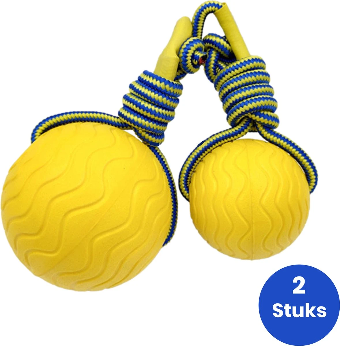 Leashr Honden Speelgoed - Bal Aan Touw - 2 Stuks - Touw - Koord - Kauwspeelgoed - Apporteer - Hond - 7 CM 3 Leashr Honden Speelgoed - Bal Aan Touw - 2 Stuks - Touw - Koord - Kauwspeelgoed - Apporteer - Hond - 7 CM