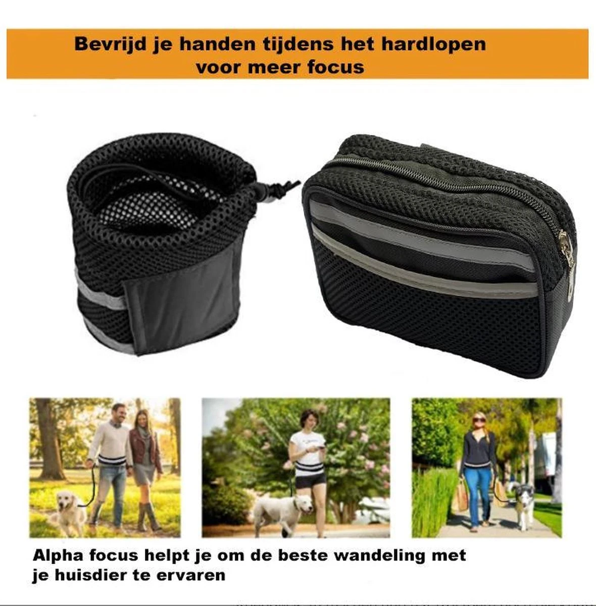 Looplijn Met Heupriem Hands Free - Hondenriem - Reflecterende Hardloopband -Elastische Leiband - Heuptas En Flessenhouder - Zwart - 150 Cm Tot 210 Cm 4 Looplijn Met Heupriem Hands Free - Hondenriem - Reflecterende Hardloopband -Elastische Leiband - Heuptas En Flessenhouder - Zwart - 150 Cm Tot 210 Cm - Afbeelding 2
