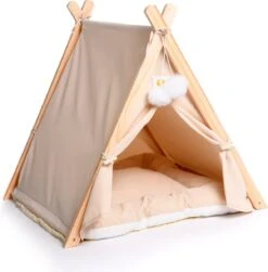 Dogs&Co Tippi Tent Voor Katten Of Kleine Honden Ecru 11 Dogs&Co Tippi Tent Voor Katten Of Kleine Honden Ecru -Hondenartikelen Serie Winkel 1181x1200 2