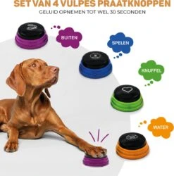 Vulpes Pets® PRO Praatknop Voor Honden - Dogbuttons - Laat Uw Huisdier Spreken - Hondenspeelgoed - Honden Training - Incl. E-Book & Trainingsstickers 15 Vulpes Pets® PRO Praatknop Voor Honden - Dogbuttons - Laat Uw Huisdier Spreken - Hondenspeelgoed - Honden Training - Incl. E-Book & Trainingsstickers -Hondenartikelen Serie Winkel 1184x1200 16