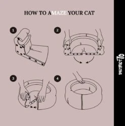 District 70 MAZE 3-in-1 Opvouwbare Kartonnen Kattenmand - Inclusief Catnip Balletje - Voor Slapen, Spelen En Krabben! -Hondenartikelen Serie Winkel 1184x1200 8