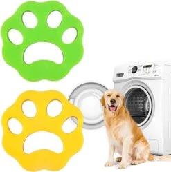 Merkloos Haarverwijderaar Wasmachine - 4 STUKS!! - Herbruikbare Honden- En Kattenhaarvanger - Sticky Pet Hair Remover - Pluispootjes - Huisdierhaar Verwijderaar - Groen Of Oranje -Hondenartikelen Serie Winkel 1191x1200 4