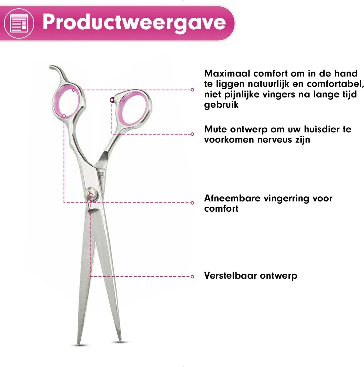 Professor Q - Hondenschaar Krom - Krommende Hondenschaar Links - Professionele Hondenschaar 5 Professor Q - Hondenschaar Krom - Krommende Hondenschaar Links - Professionele Hondenschaar - Afbeelding 3