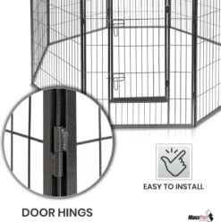 MaxxPet Puppyren - Hondenbench - Hondenren- Puppyren Met 8 Kennelpanelen - Staal -80 X 100 Cm Ø 210 Cm -Hondenartikelen Serie Winkel 1194x1200 12