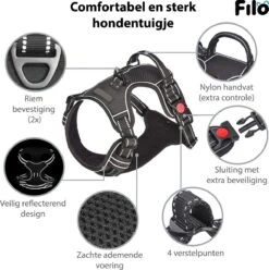 Filo Anti Trek Hondentuig L Met Hondenriem - Y Tuig Hond - Easy Walk Hondenharnas Large + Hondenlijn - Hondentuigje Verstelbaar - Leiband - Honden Tuigje - Riem -Hondenartikelen Serie Winkel 1194x1200 20