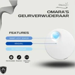 Omara Geurverdrijver – Kattenbak Geurverdrijver – 2023 Model- Oplaadbaar – 100% Krasvrij- Geurverwijderaar- Slimme Sensor -Hondenartikelen Serie Winkel 1195x1200 16