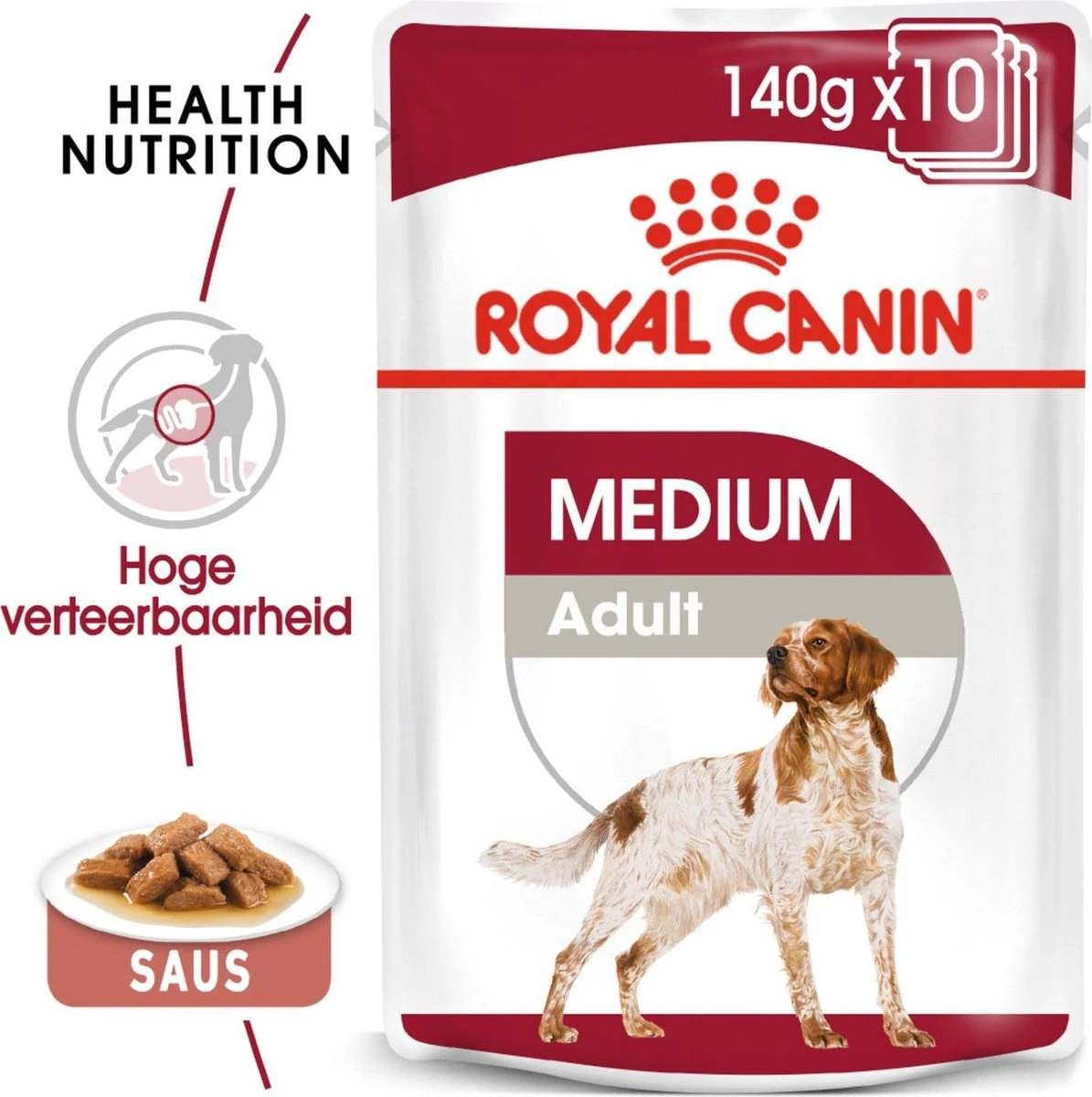 Royal Canin Shn Medium Adult Pouch - Hondenvoer - 10 X 140 G 9 Royal Canin Shn Medium Adult Pouch - Hondenvoer - 10 X 140 G - Afbeelding 8
