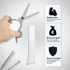 VoordeelShop 7-Delige Huisdier Knipset Met Etui - Trimmen Hond - Honden Schaar - Effileerschaar Hond - Huisdier Trimmer - Huisdier Knippen - Knipschaar Haar - Haar Schaar - Kapper - Kapperset - Scharenset -Hondenartikelen Serie Winkel 1198x1200 26