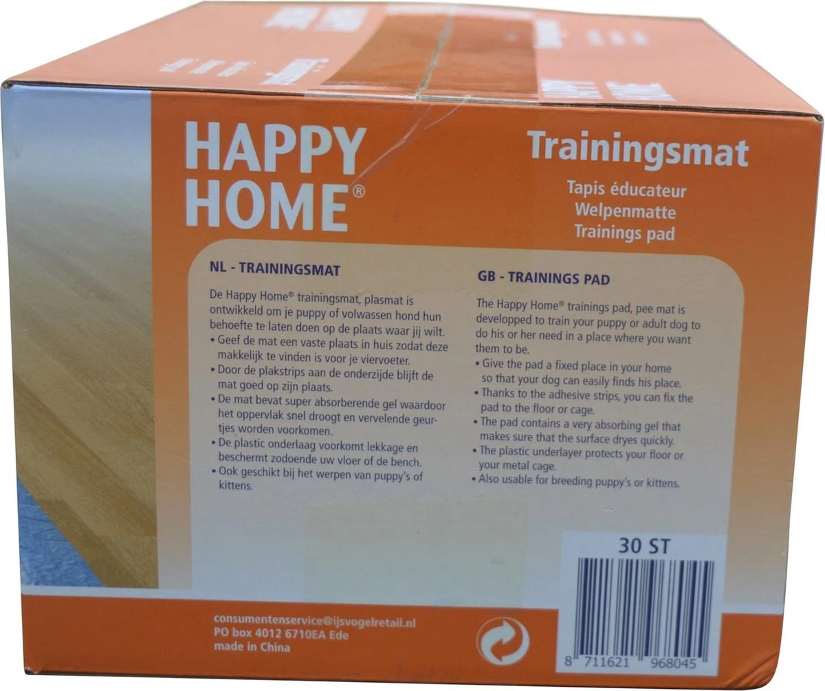 Happy Home Trainingsmat - Zindelijkstraining - 30 Stuks - 60X60 Cm 4 Happy Home Trainingsmat - Zindelijkstraining - 30 Stuks - 60X60 Cm - Afbeelding 2