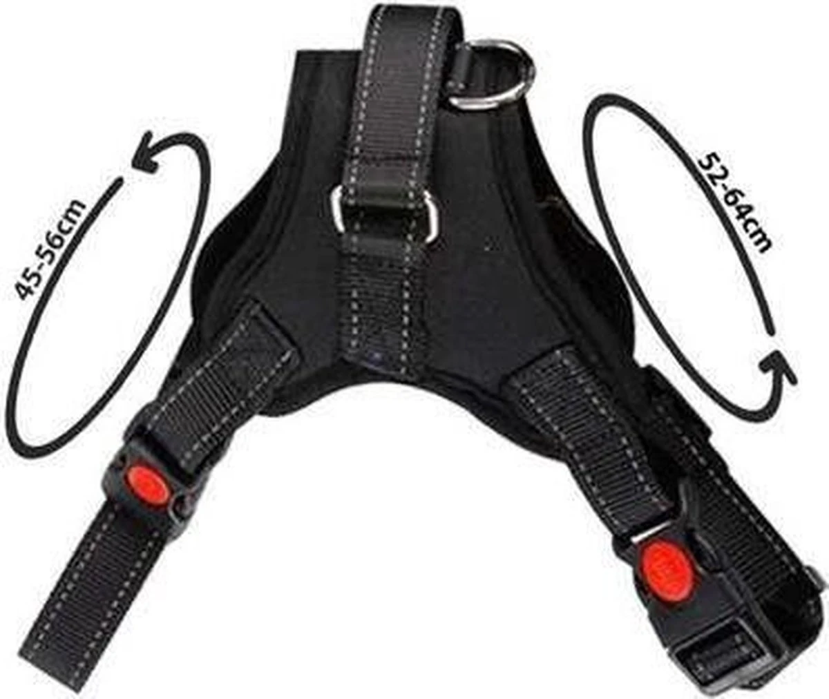Merkloos Hondentuigje - Anti-Trek Tuig - Hondenharnas - Zwart - Maat M 4 Merkloos Hondentuigje - Anti-Trek Tuig - Hondenharnas - Zwart - Maat M - Afbeelding 2