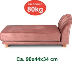 Maxxpro Katten- En Hondenbank - Roze - Verhoogd Met Houten Poten - Fluweel Materiaal - 90 X 44 X 34 CM - Huisdieren Tot 80 KG -Hondenartikelen Serie Winkel 1200x1027 1
