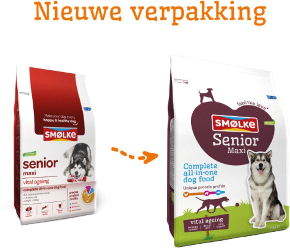 Smolke Senior Maxi - Rijst & Lam - Hondenvoer - 3 Kg 4 Smolke Senior Maxi - Rijst & Lam - Hondenvoer - 3 Kg - Afbeelding 2