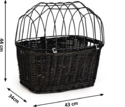 Beeztees - Fietsmand+Draadkap - Zwart - 43x34x44 Cm -Hondenartikelen Serie Winkel 1200x1029