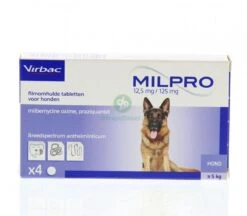 Milpro Ontwormingsmiddel - Hond Boven 5 Kg - 4 Tabletten -Hondenartikelen Serie Winkel 1200x1048 6