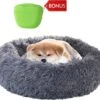 Hondenmand Donut – 60 Cm - Honden Mand – Pluche – Fluffy – Extra Zacht - Hondenkussen – Kattenkussen – Bed - Wasbaar Met Rits – Hondenmanden – Rond – Bank – Grijs - Qwality -Hondenartikelen Serie Winkel 1200x1057 1
